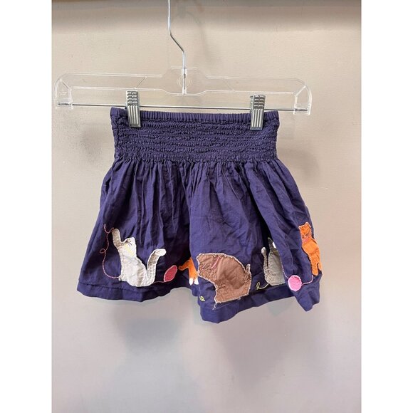 Mini Boden Embroidered Hem Skirt with Cats‎ - Size 3-4Y - Picture 1 of 5